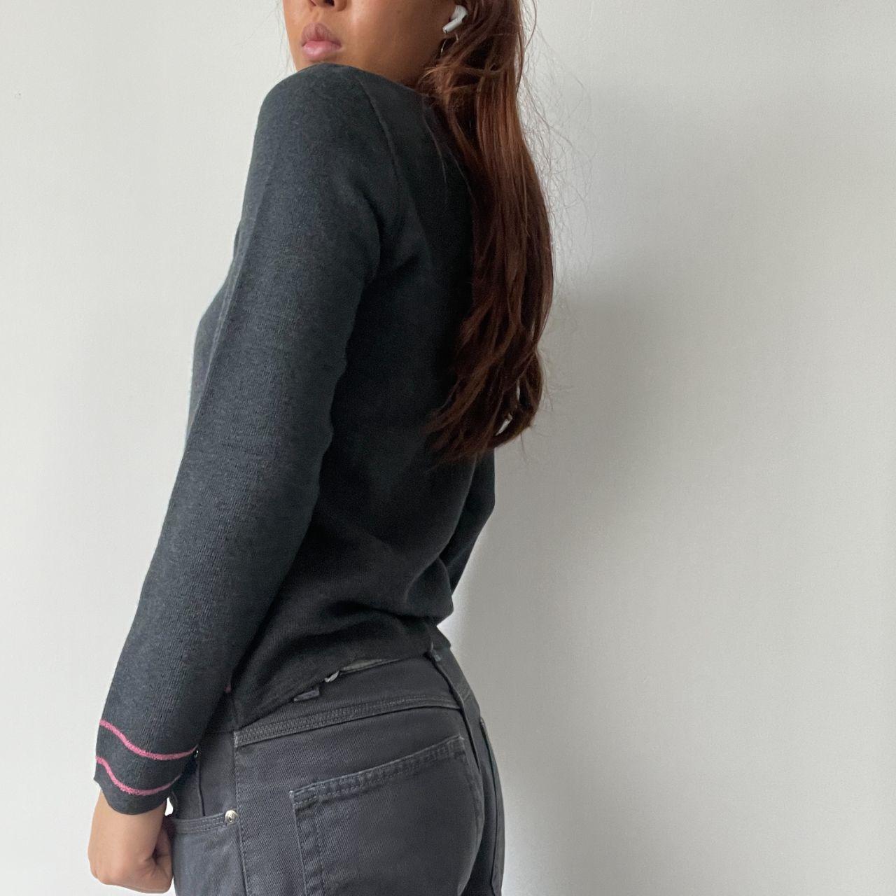 Black/Pink Polka Dot Cardigan Top