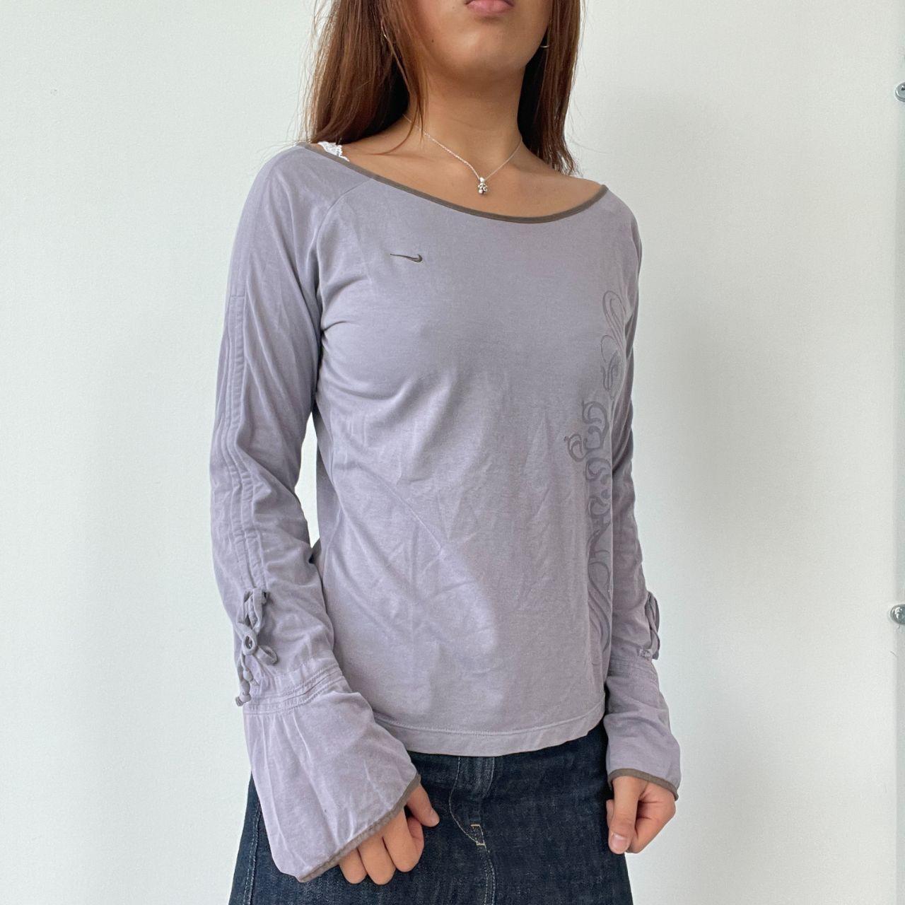 Purple Nike Graphic Long Sleeve Top