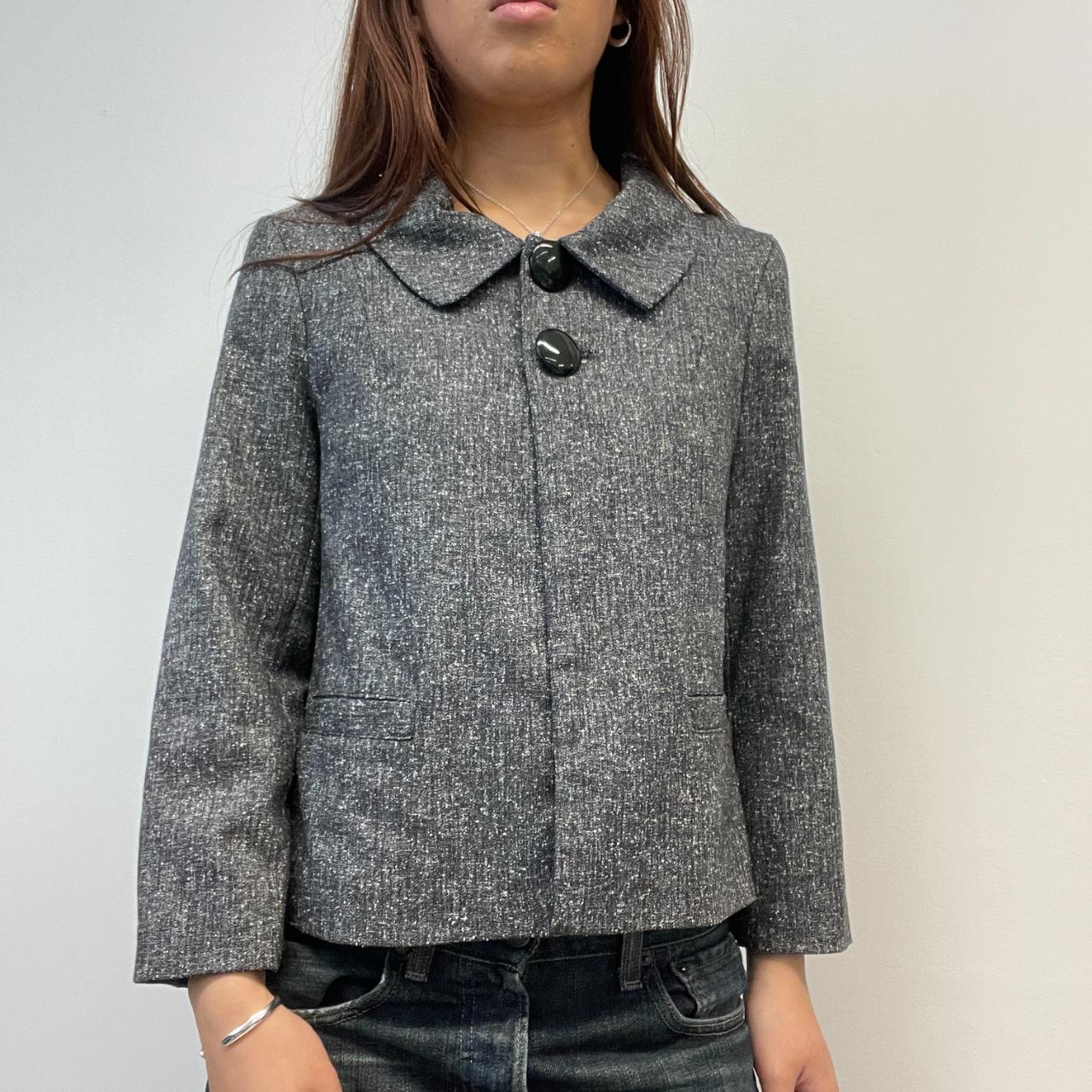 Grey Double Button Peacoat