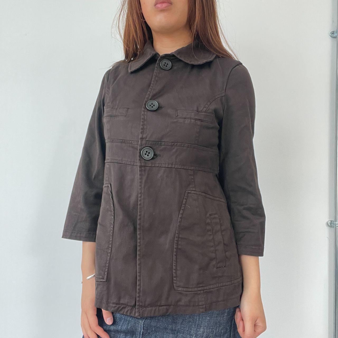 Dark Brown Collared Peacoat