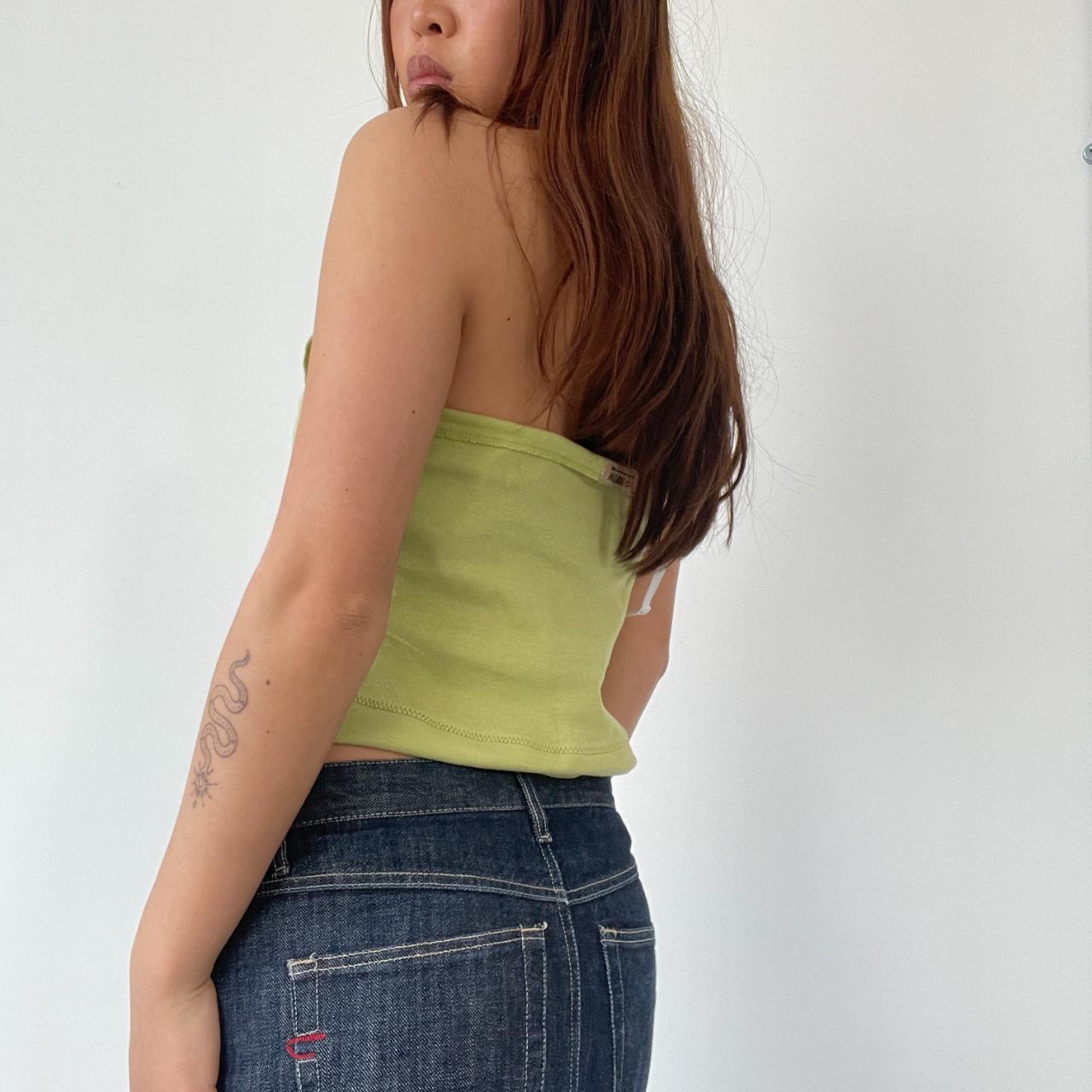 Green Jersey Halter Neck Top