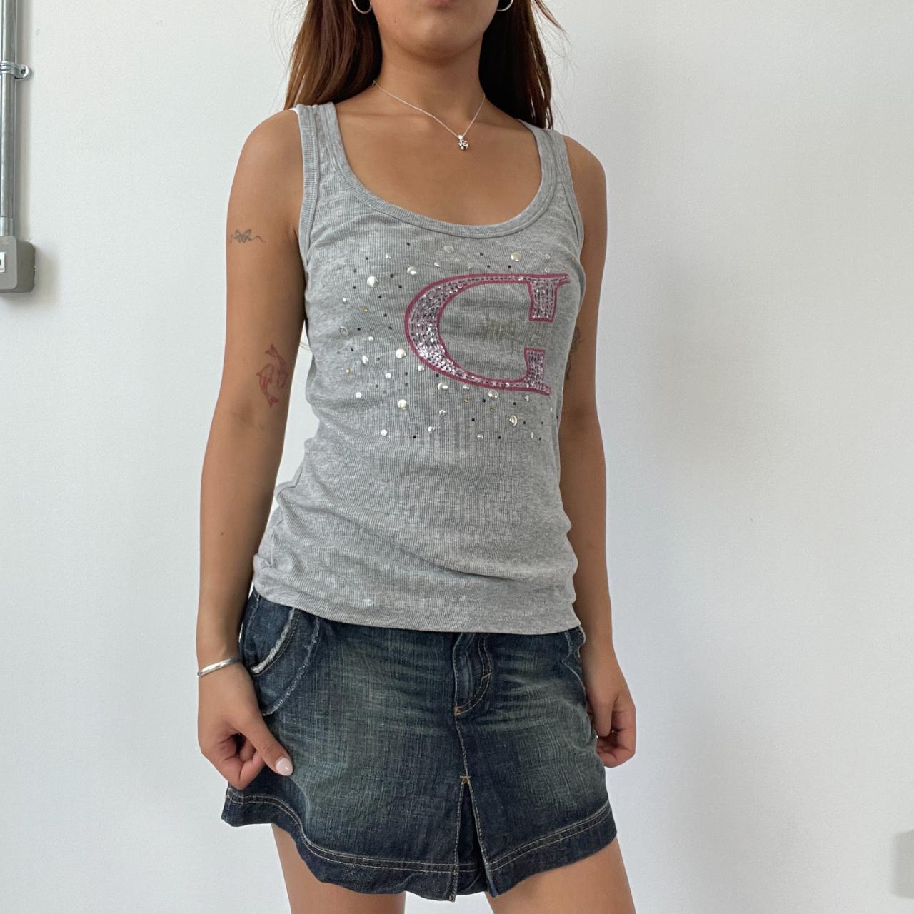 Grey Detailed Vest Top