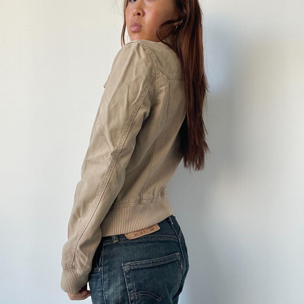 Camel Collared Cargo Jacket