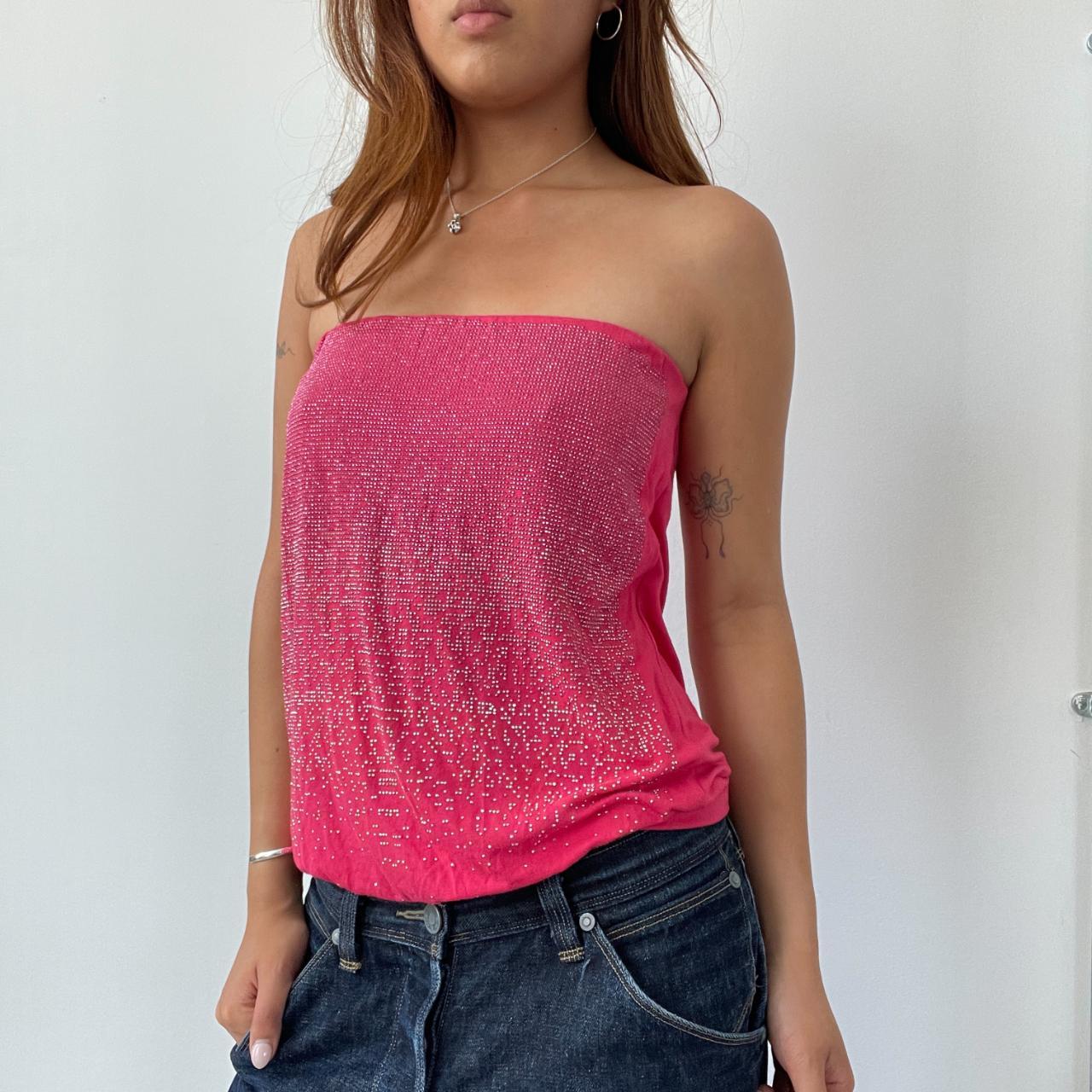 Hot Pink Bandeau Top