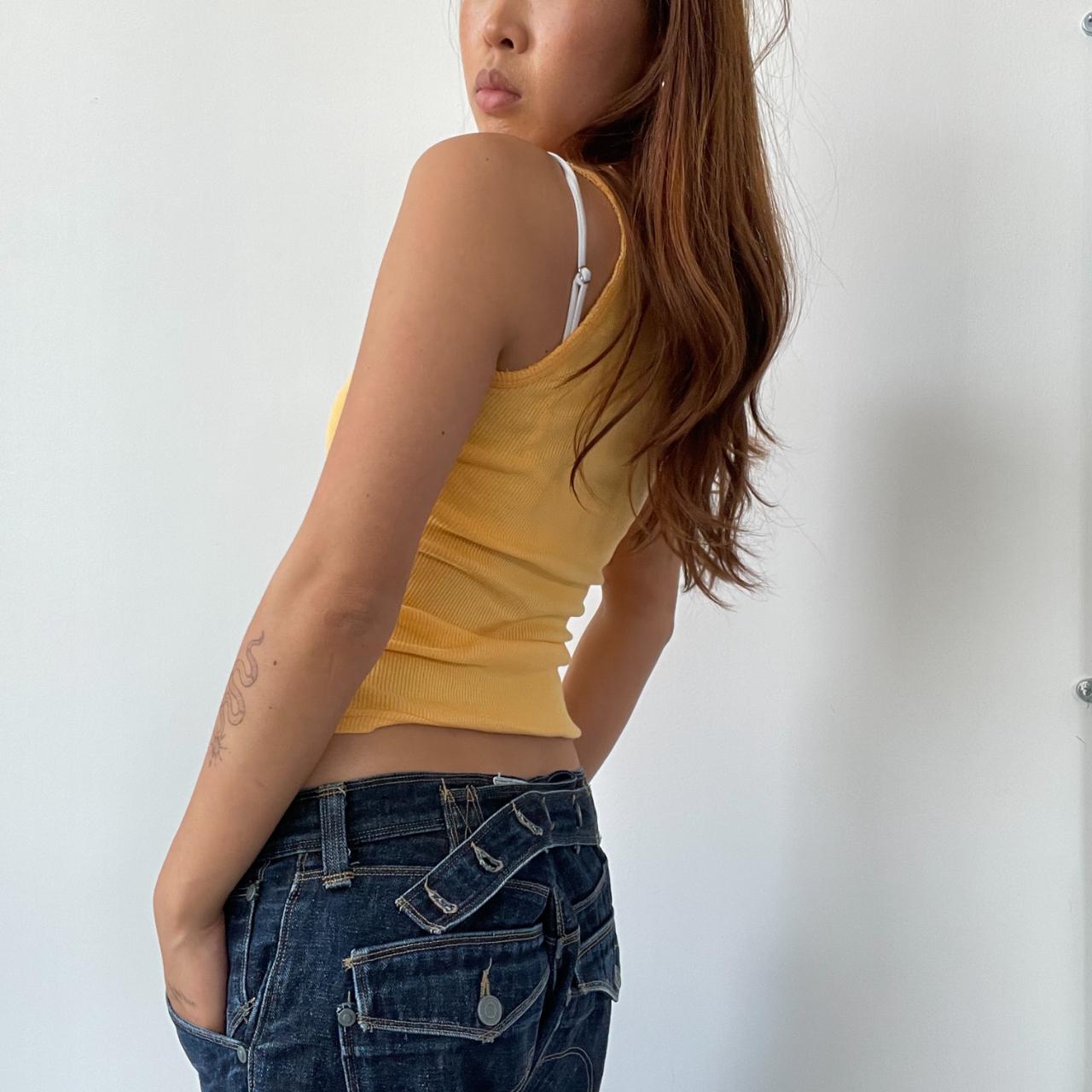 Orange Slogan Tank Top