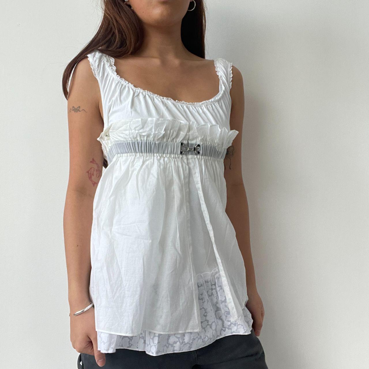 White Cop Copine Layered Dress Top