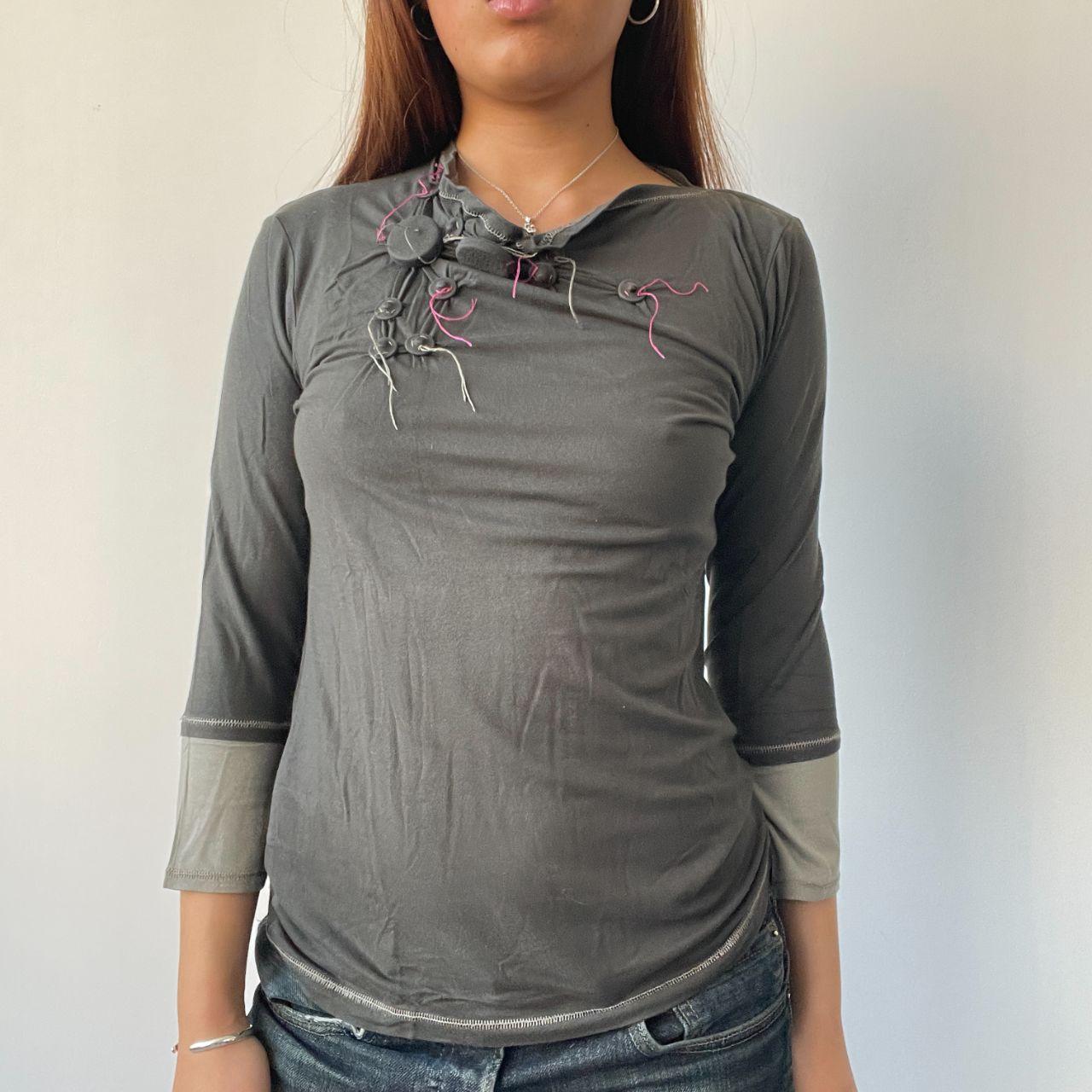 Grey Cop Copine Contrast Top