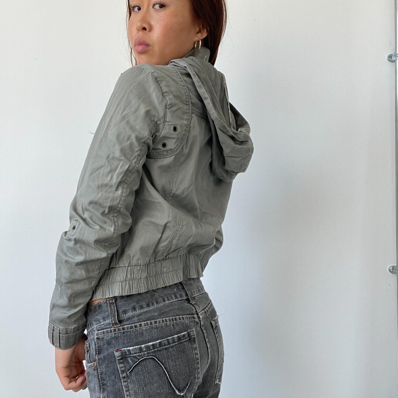 Khaki Green Utility Cargo Jacket