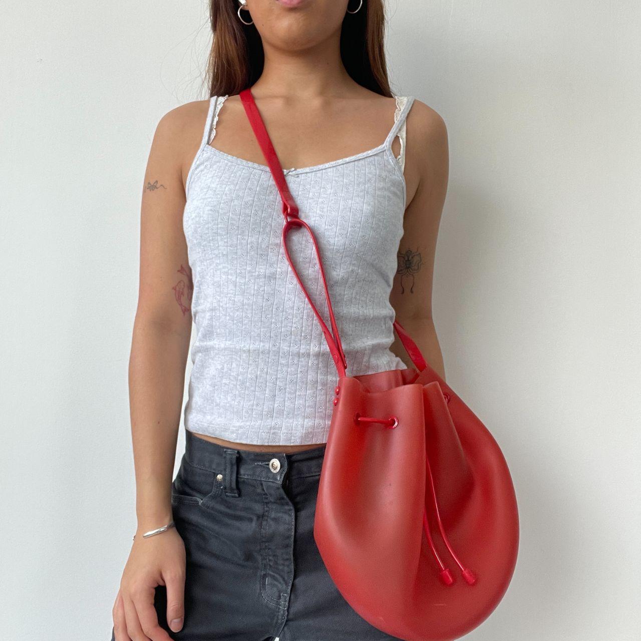 Red Jelly Drawstring Bag