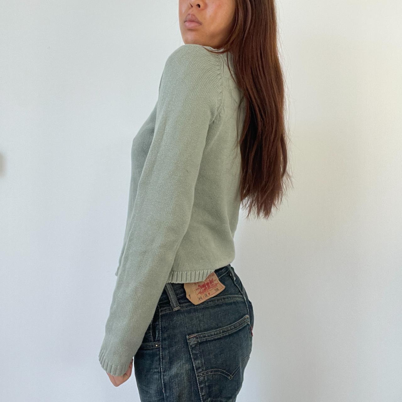 Green Asymmetric Knit Jumper