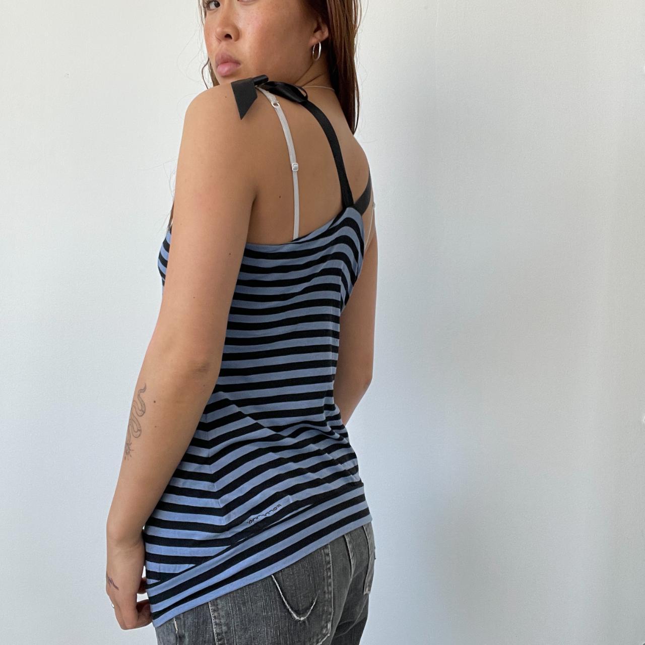 Black/Blue Cami Vest Top