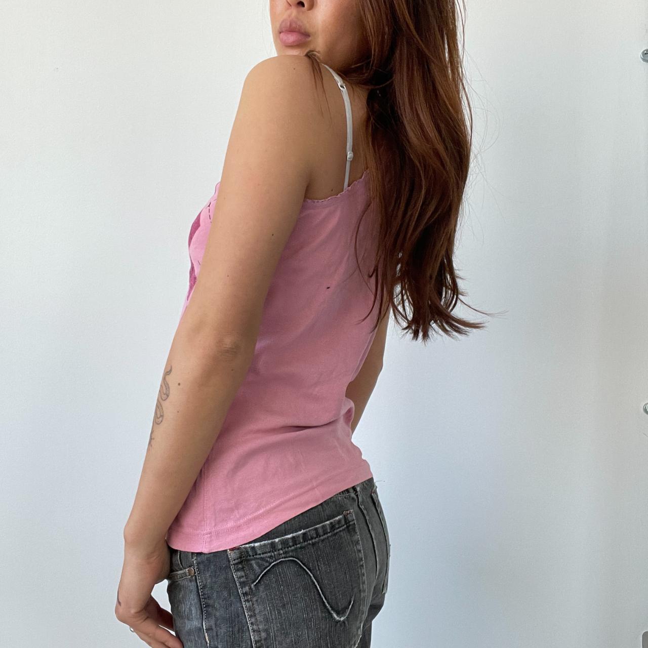 Pink Argyle Print Cami Vest Top