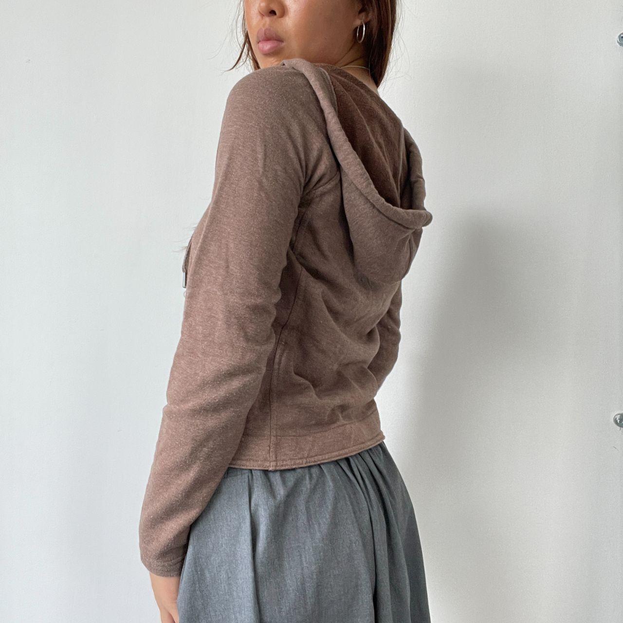 Brown Asymmetrical Cardigan