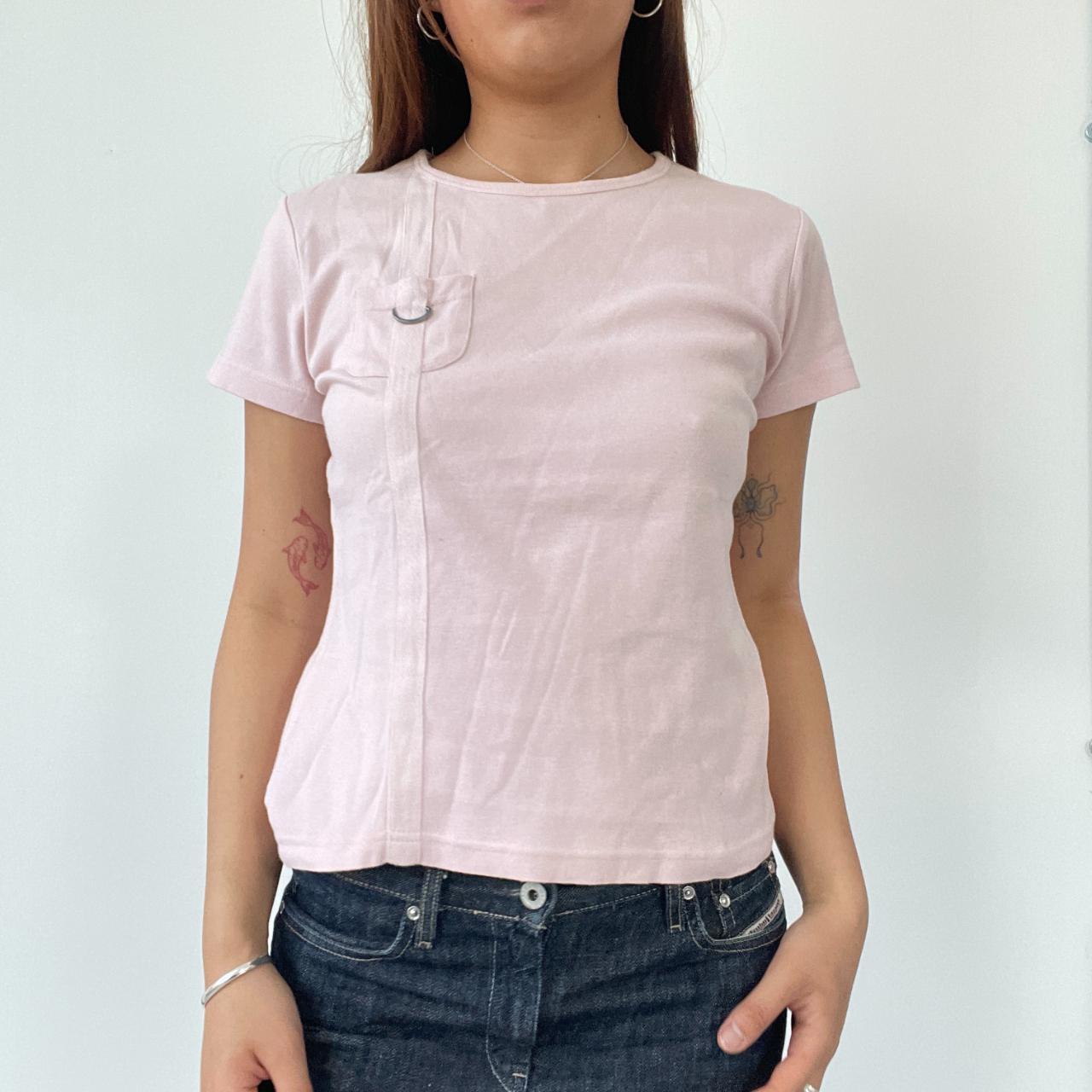 Light Pink Detailed Baby Tee