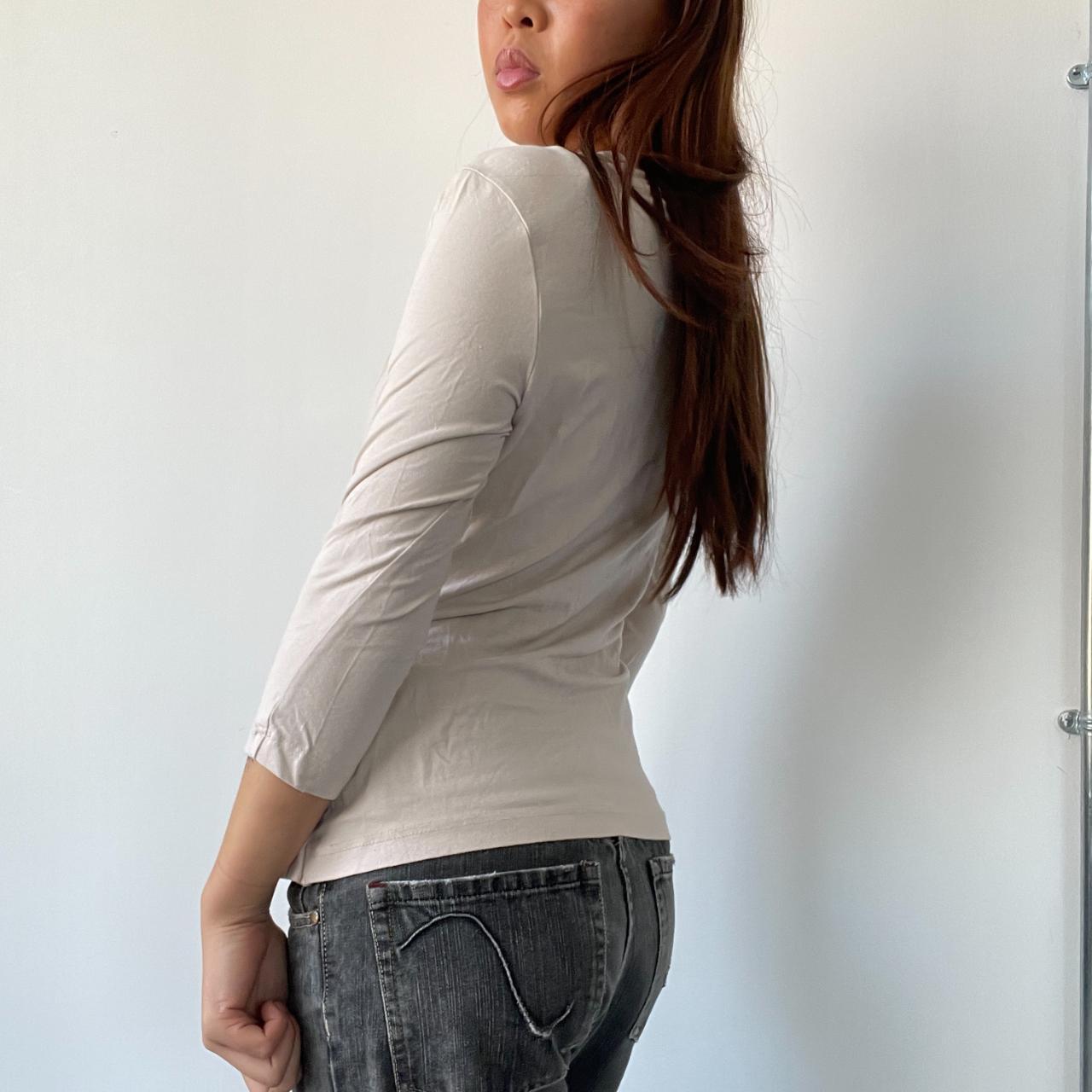 Beige Asymmetric Layered Top