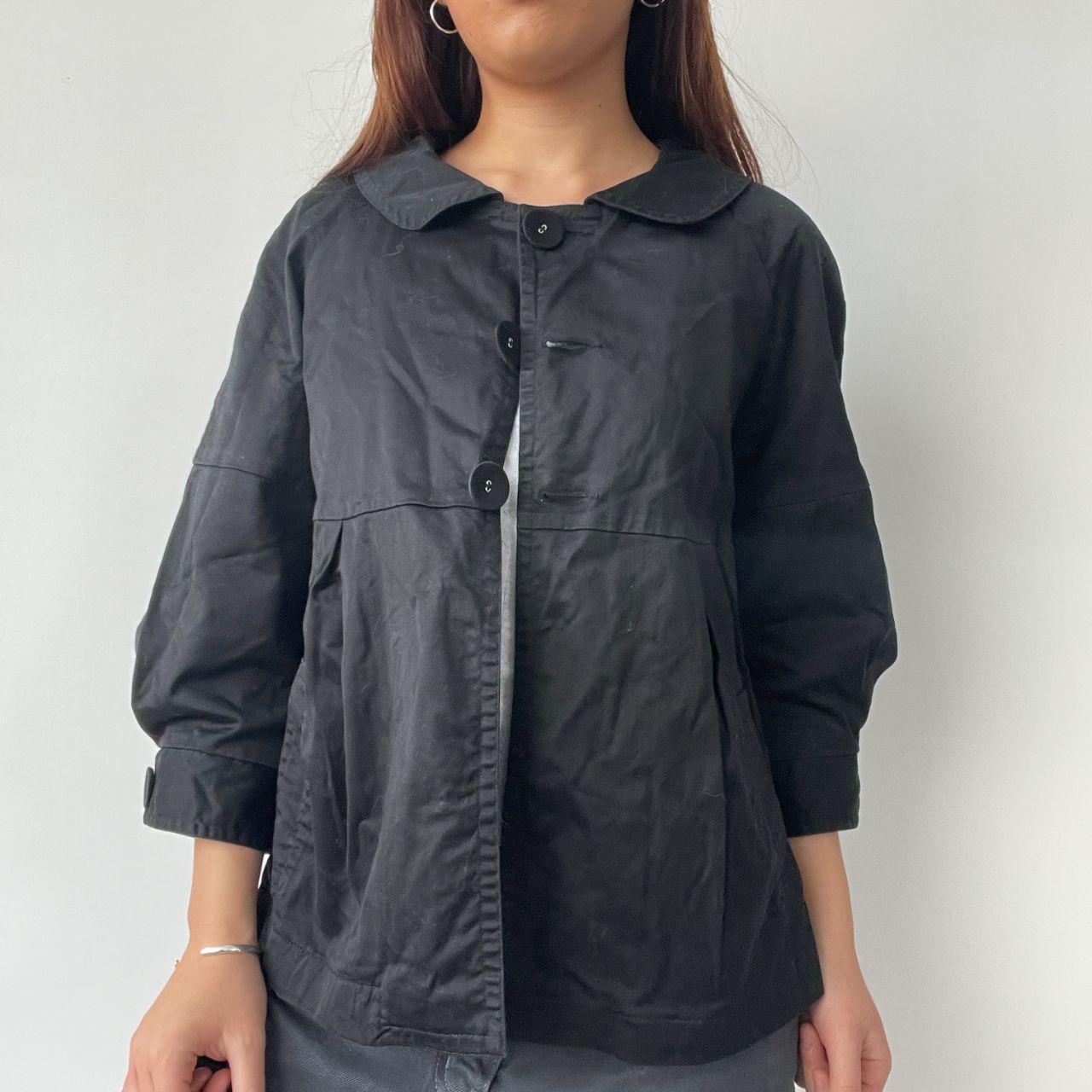 Black Pleated Babydoll Jacket