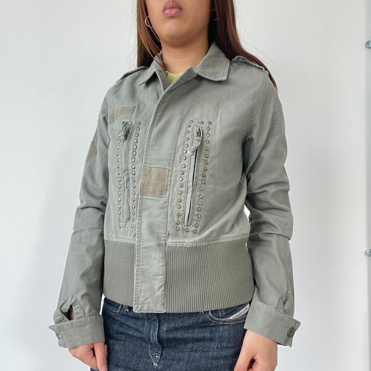 Khaki Collared Utility Jacket