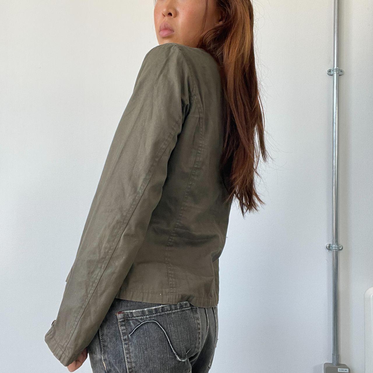 Khaki Fitted Utility Jacket