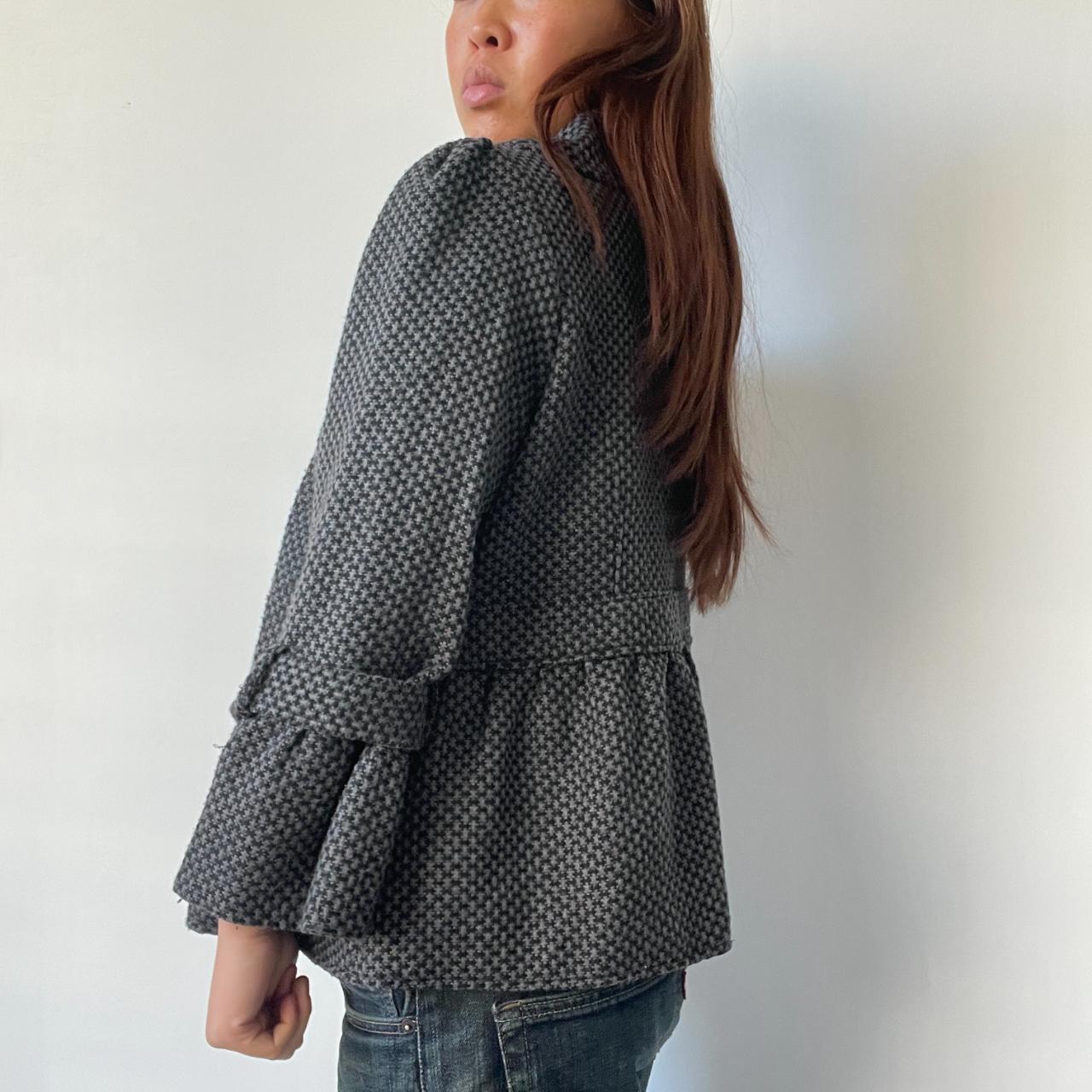 Grey Collared Peacoat Jacket