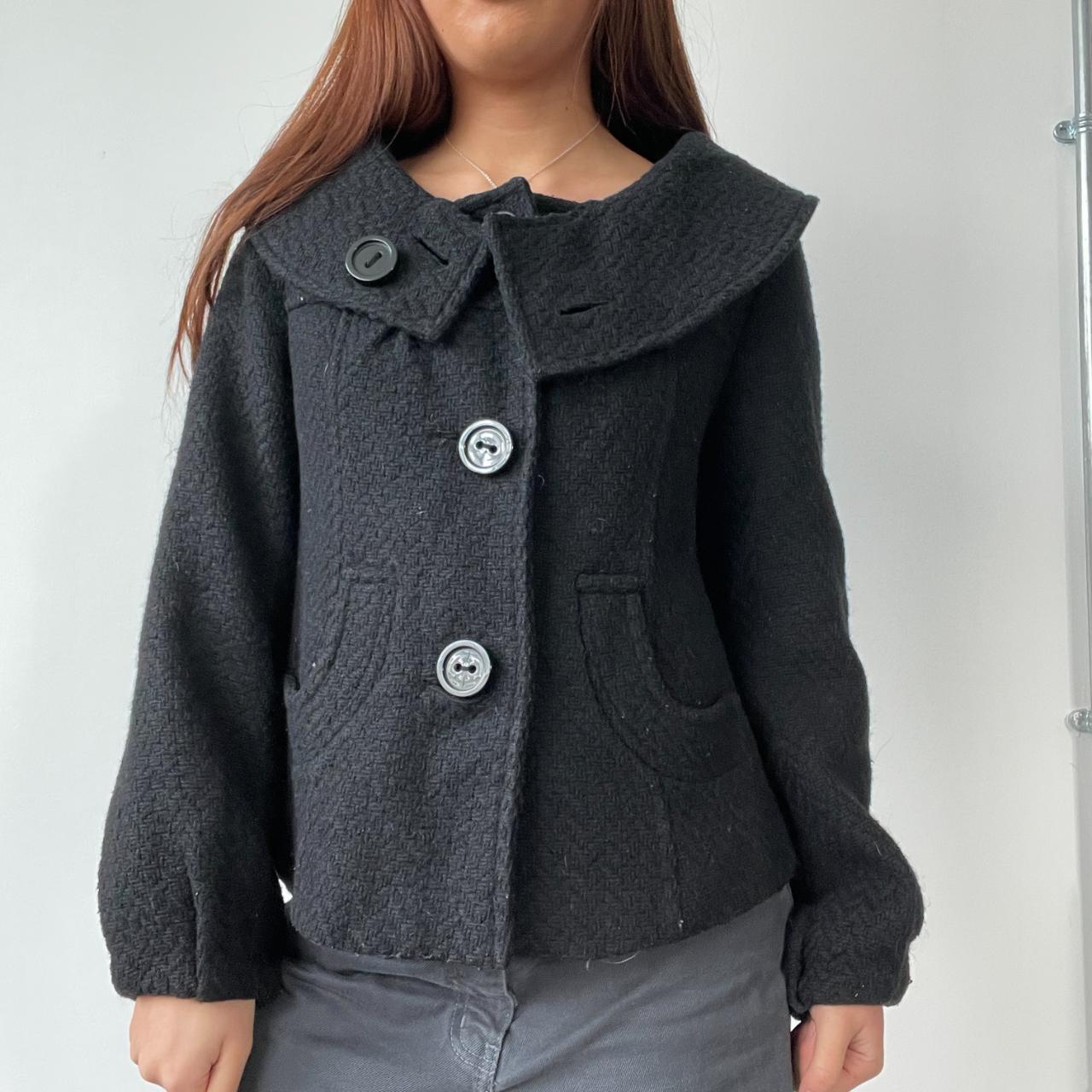Black Structured Asymmetric Coat