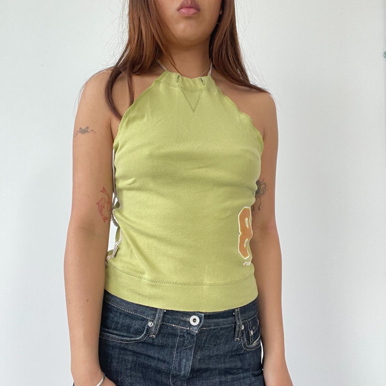 Green Jersey Halter Neck Top