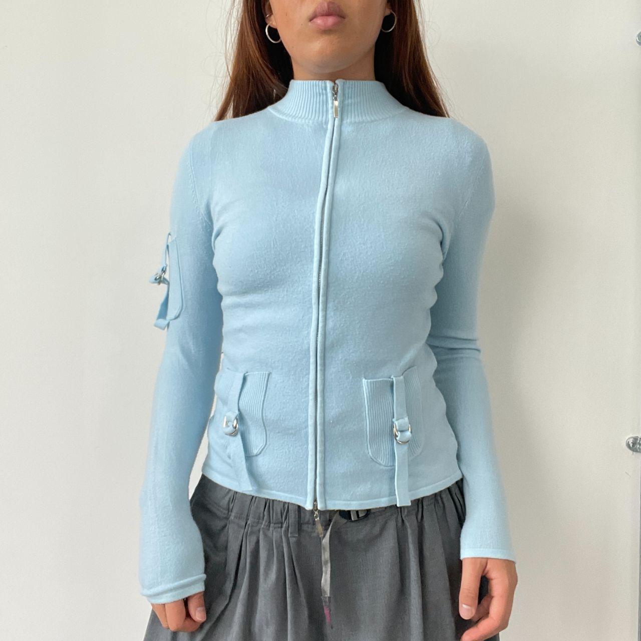 Baby Blue Double Zip Jumper