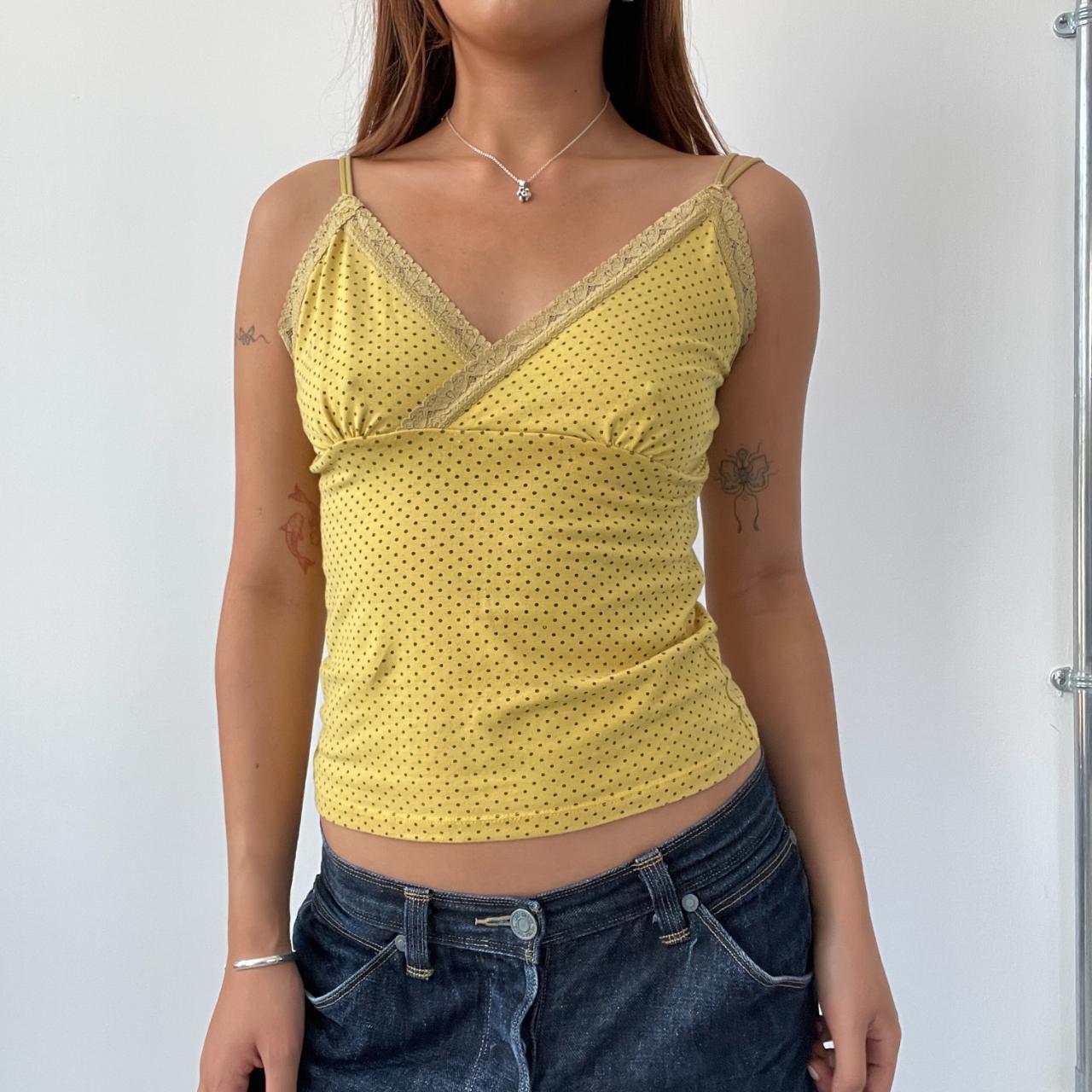 Yellow Polka Dot Cami Top
