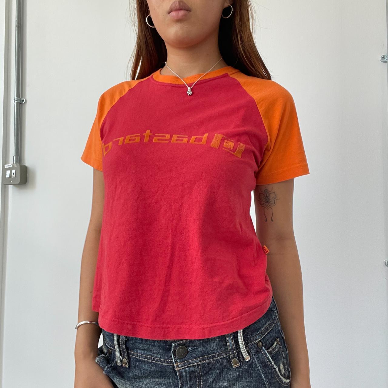 Red/Orange Slogan Baby Tee