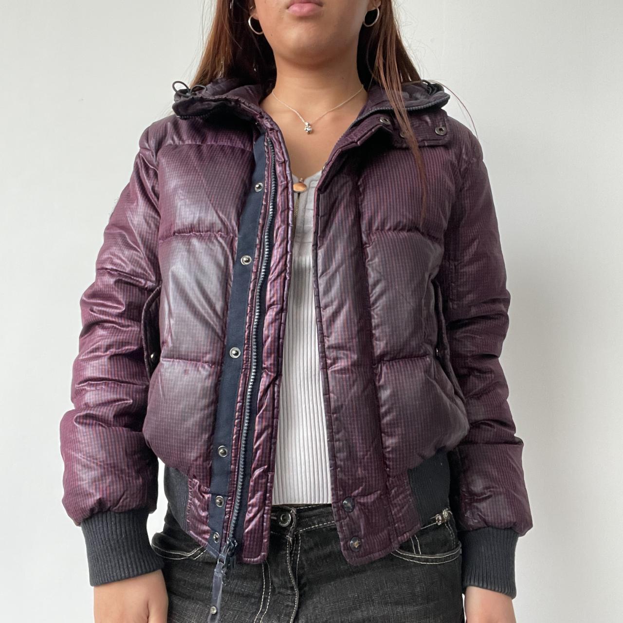 Purple GAS Checkered Puffer Jacket