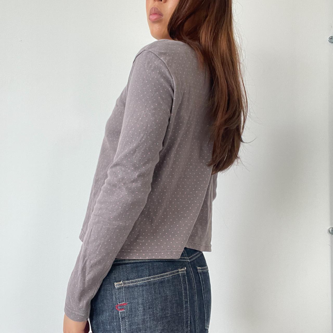 Purple Polka Dot Cardigan Top