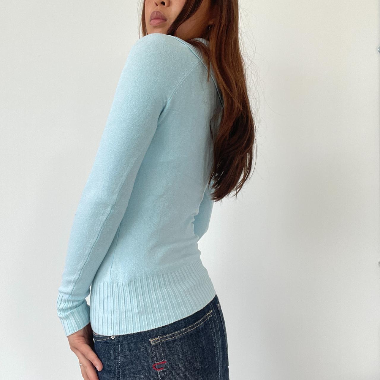Blue Asymmetric Knit Jumper