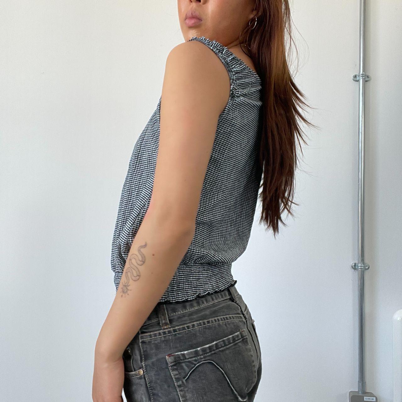 Black/White Gingham Top