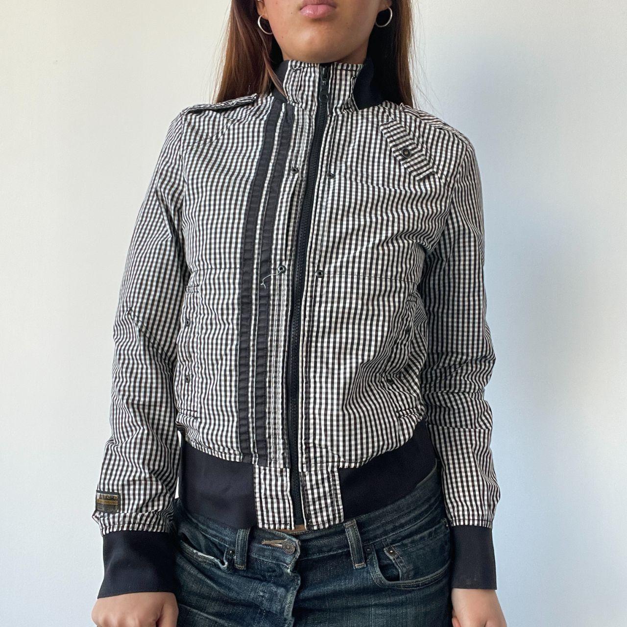 Black/White Gingham Track Jacket