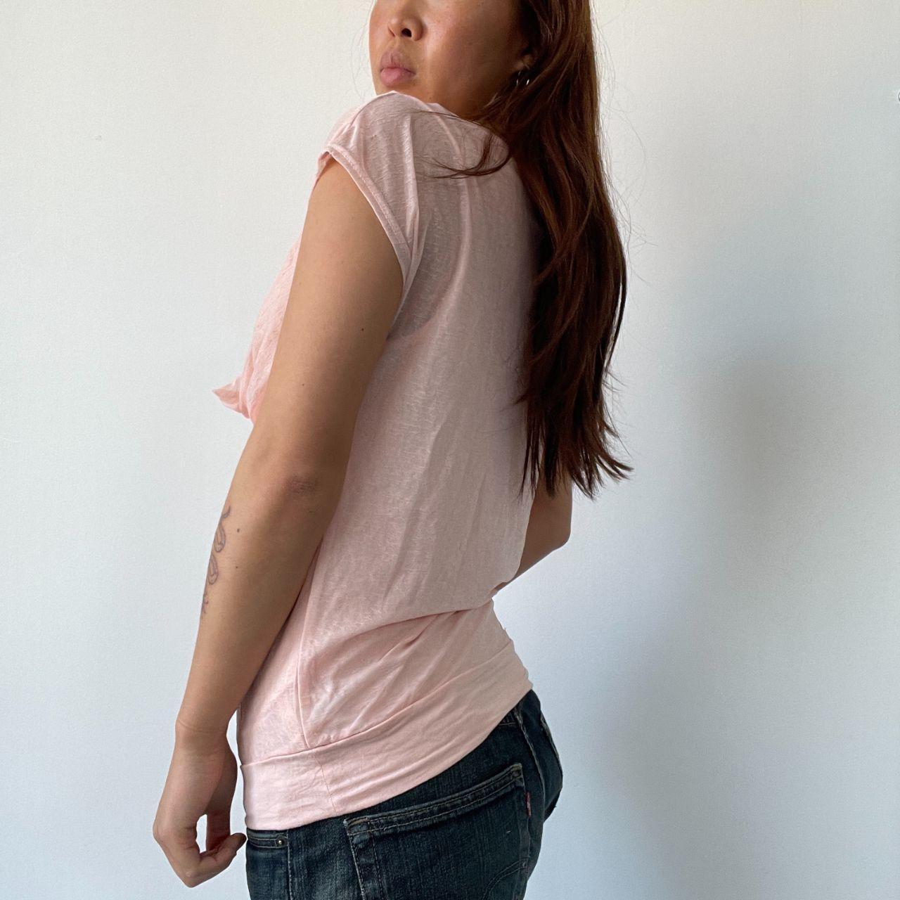 Pink Slouchy Cowl Neck Top