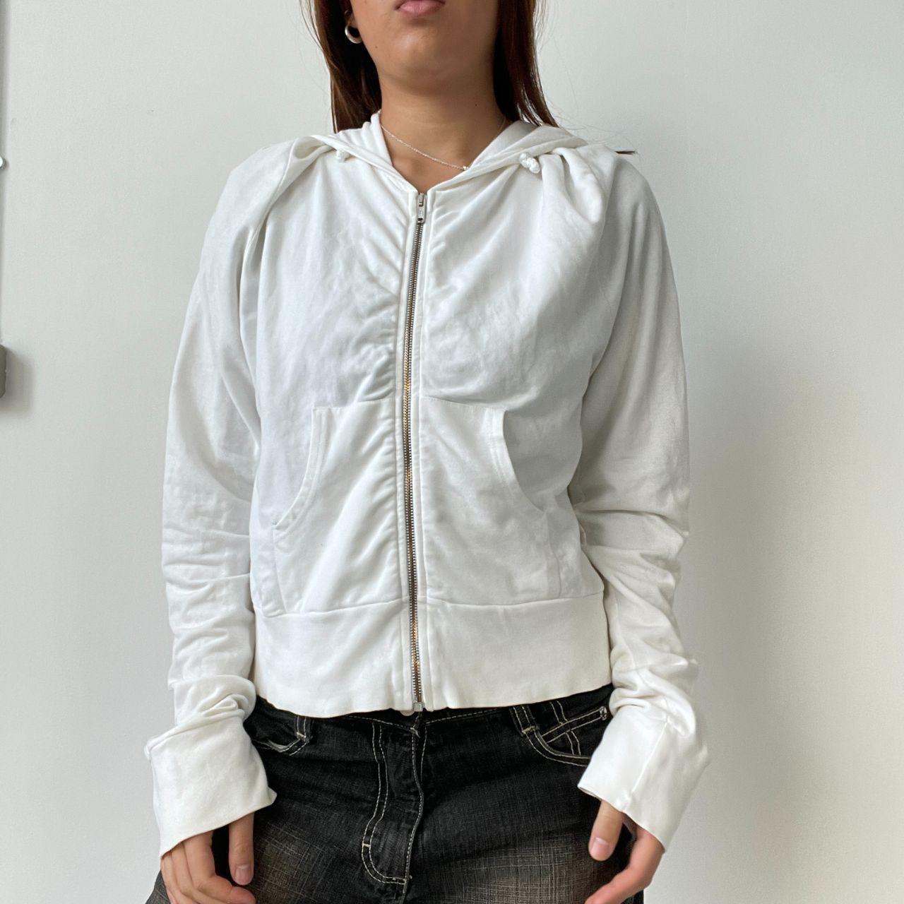 White Zip Up Hoodie