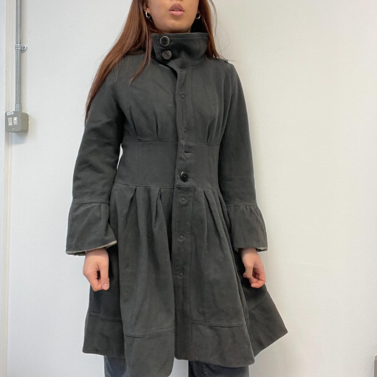 Grey Peacoat Dress Jacket