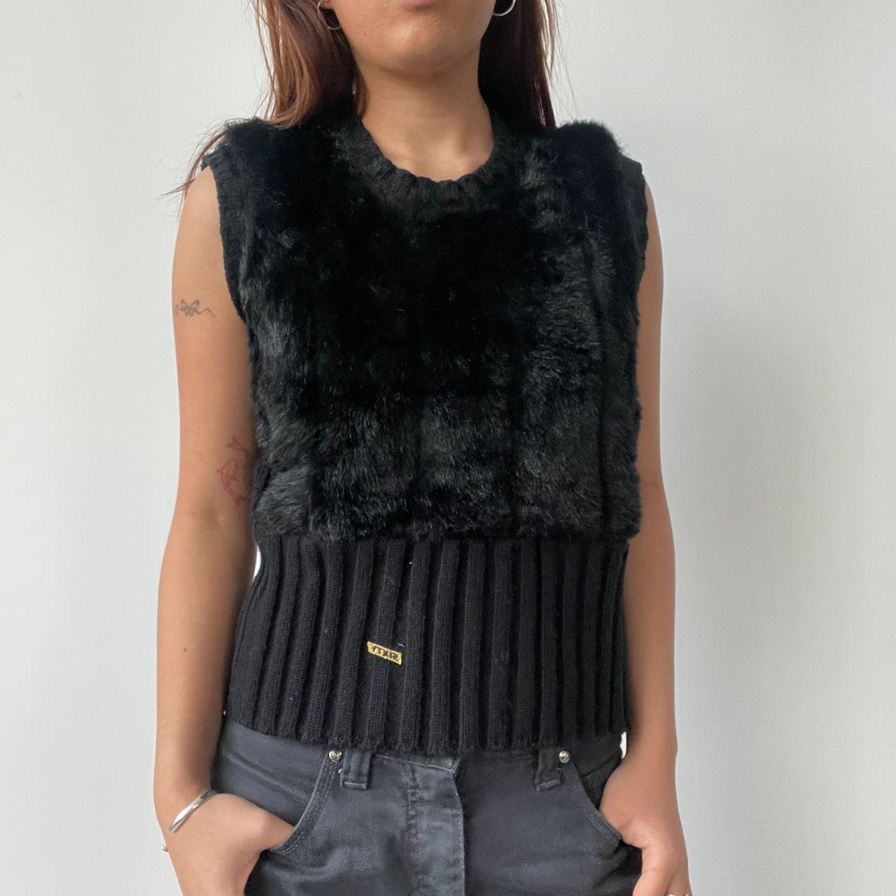Black Faux Fur Vest
