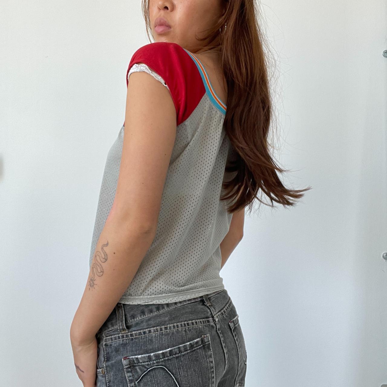 Red/Grey Sporty Graphic Baby Tee