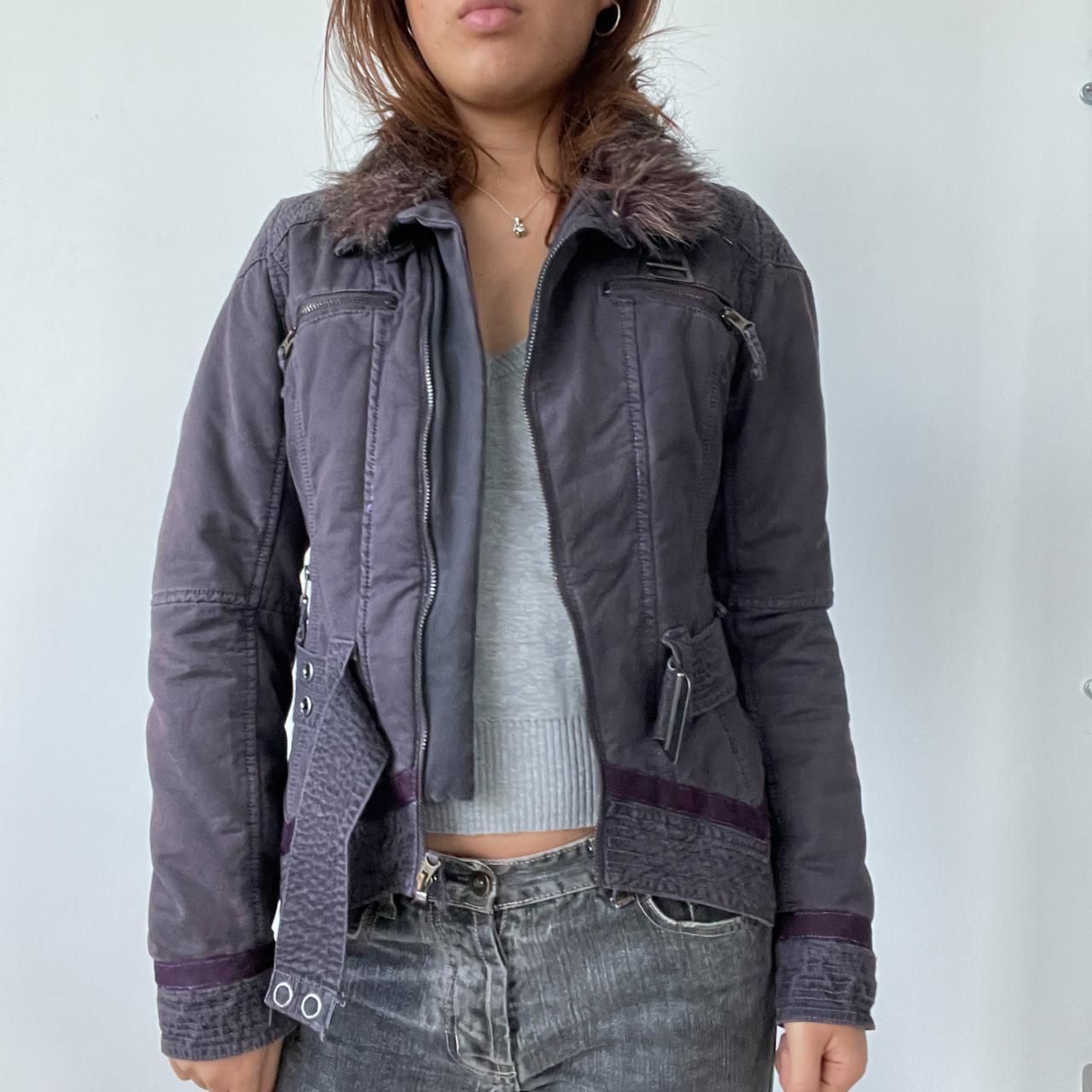 Purple Padded Utility Jacket