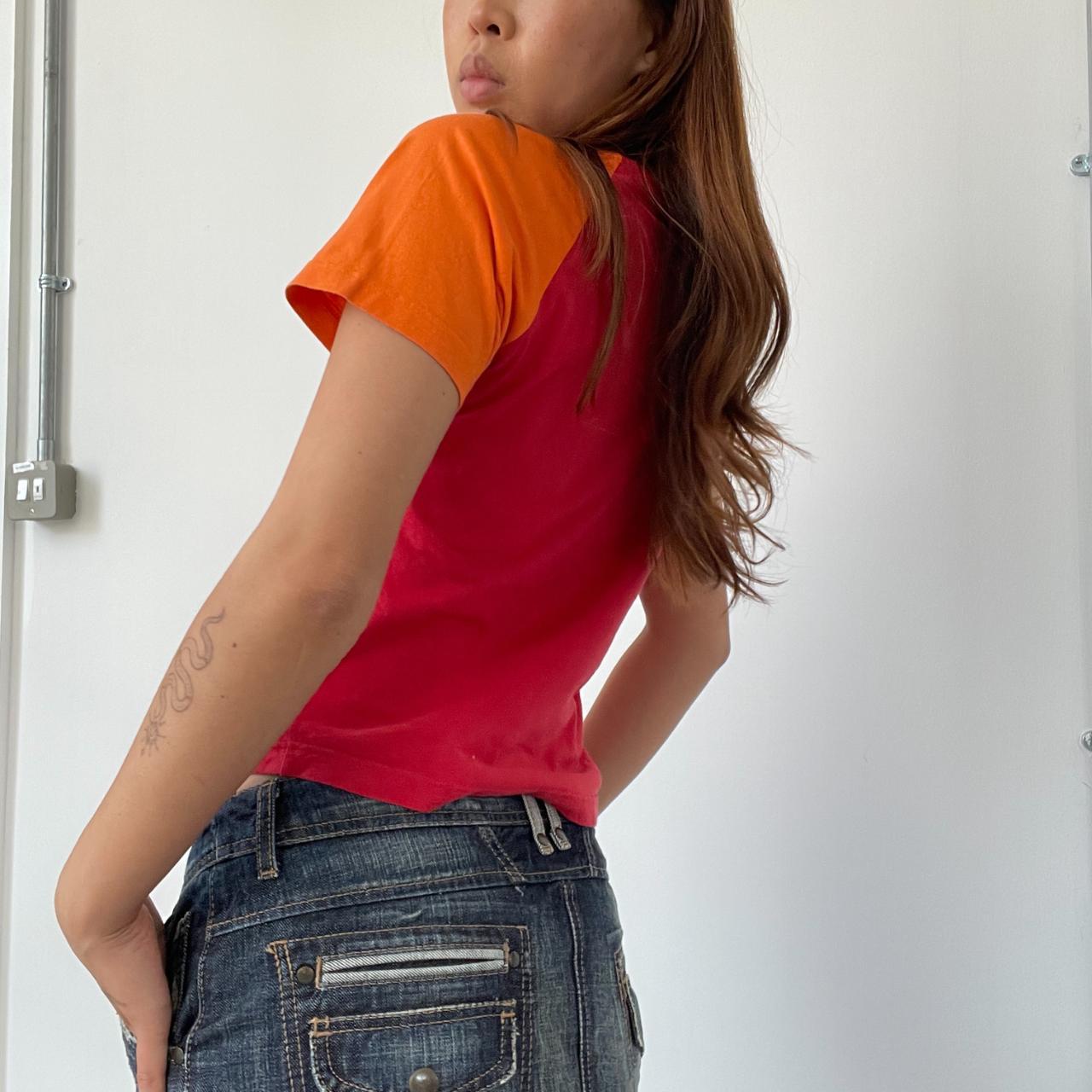 Red/Orange Slogan Baby Tee