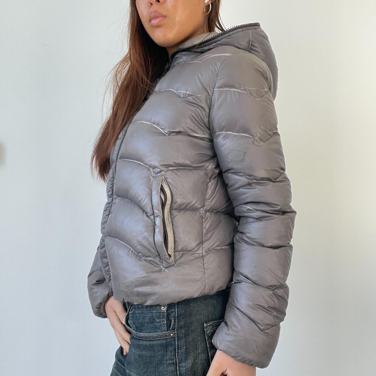 Brown/Grey Double Zip Puffer
