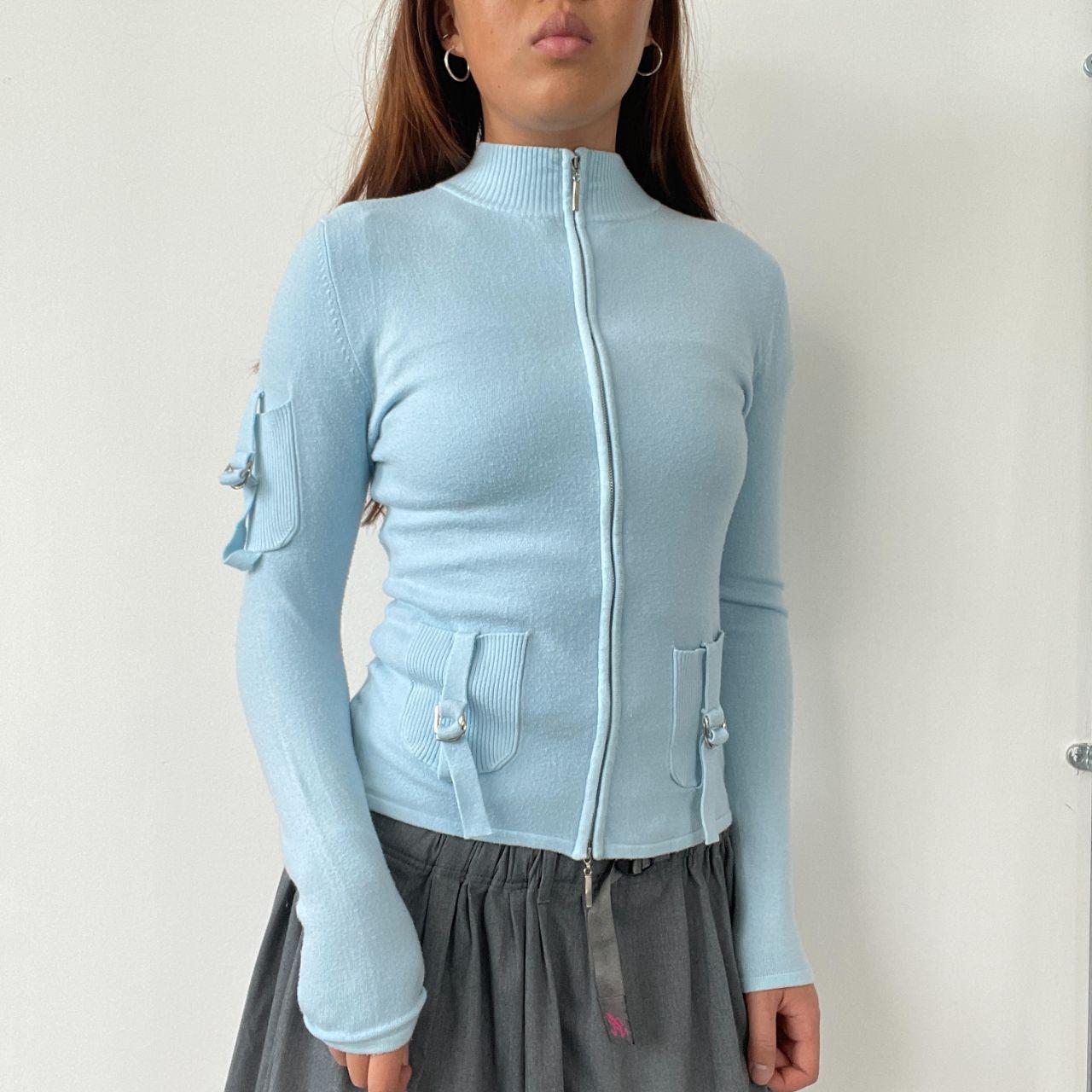 Baby Blue Double Zip Jumper