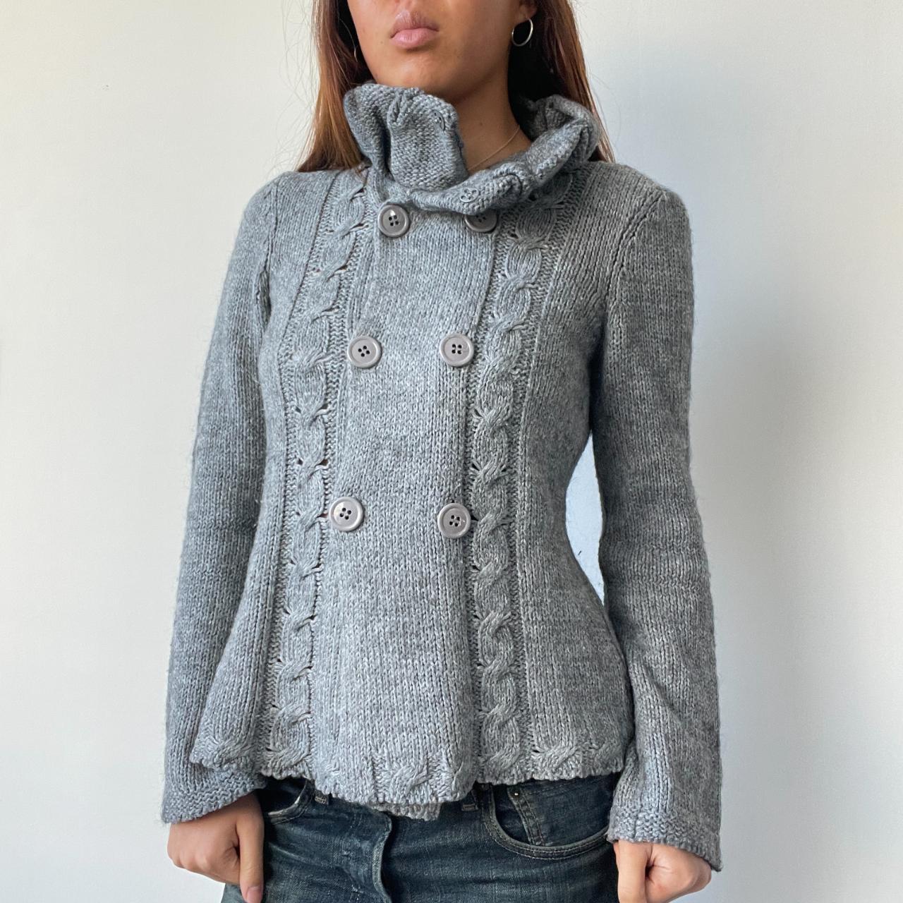 Grey Cable Knit Jumper