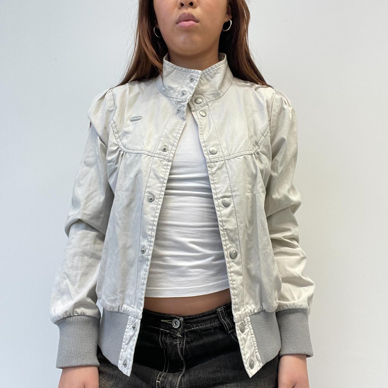 Off White Pleated Utility Jacket