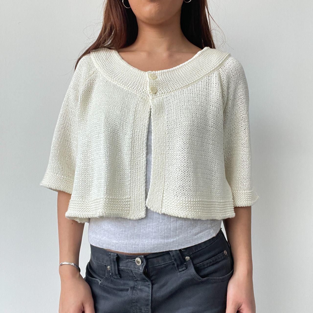 Cream Knitted Bolero Top