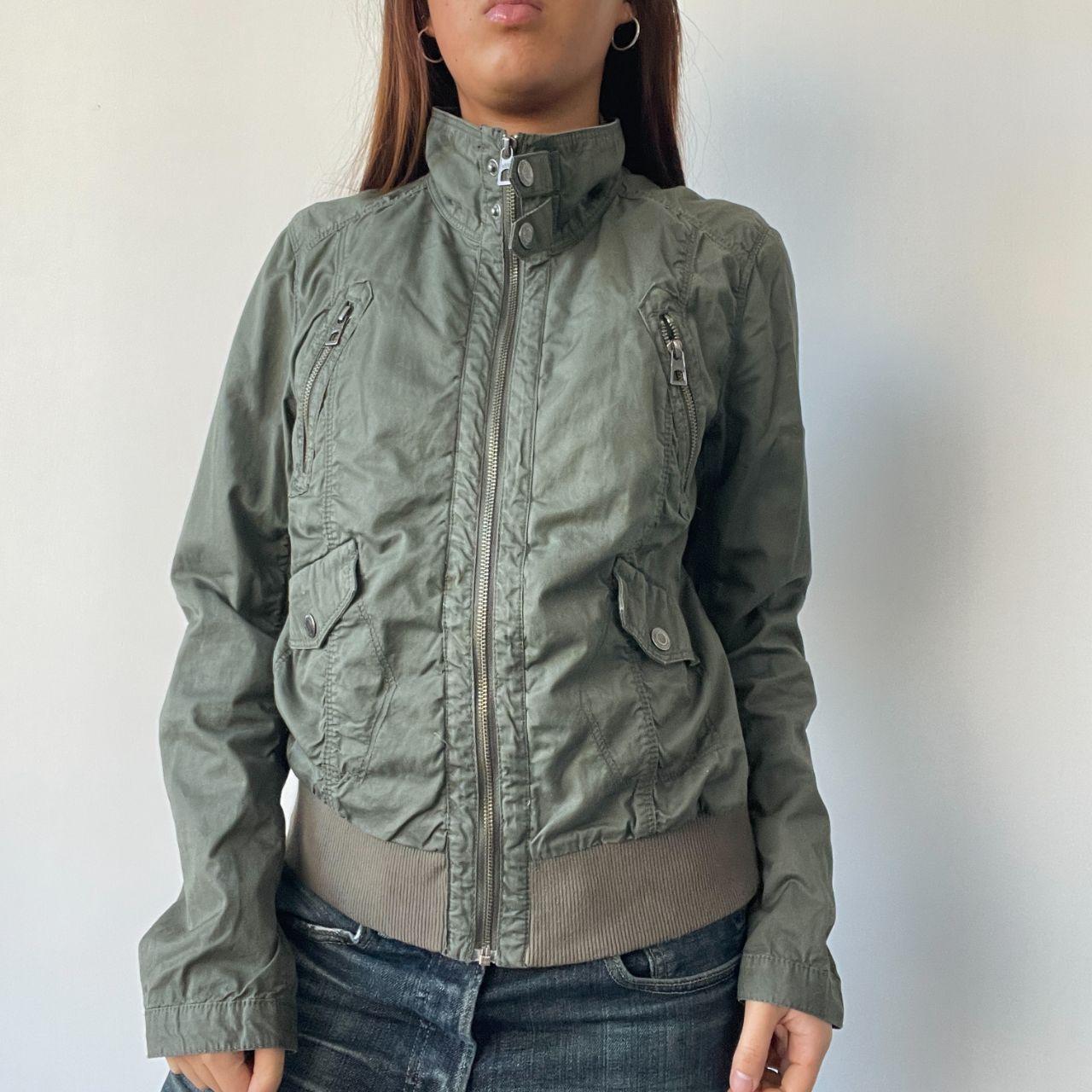 Green Biker Utility Jacket