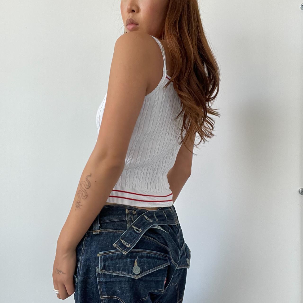 White Cable Knit Cami Top
