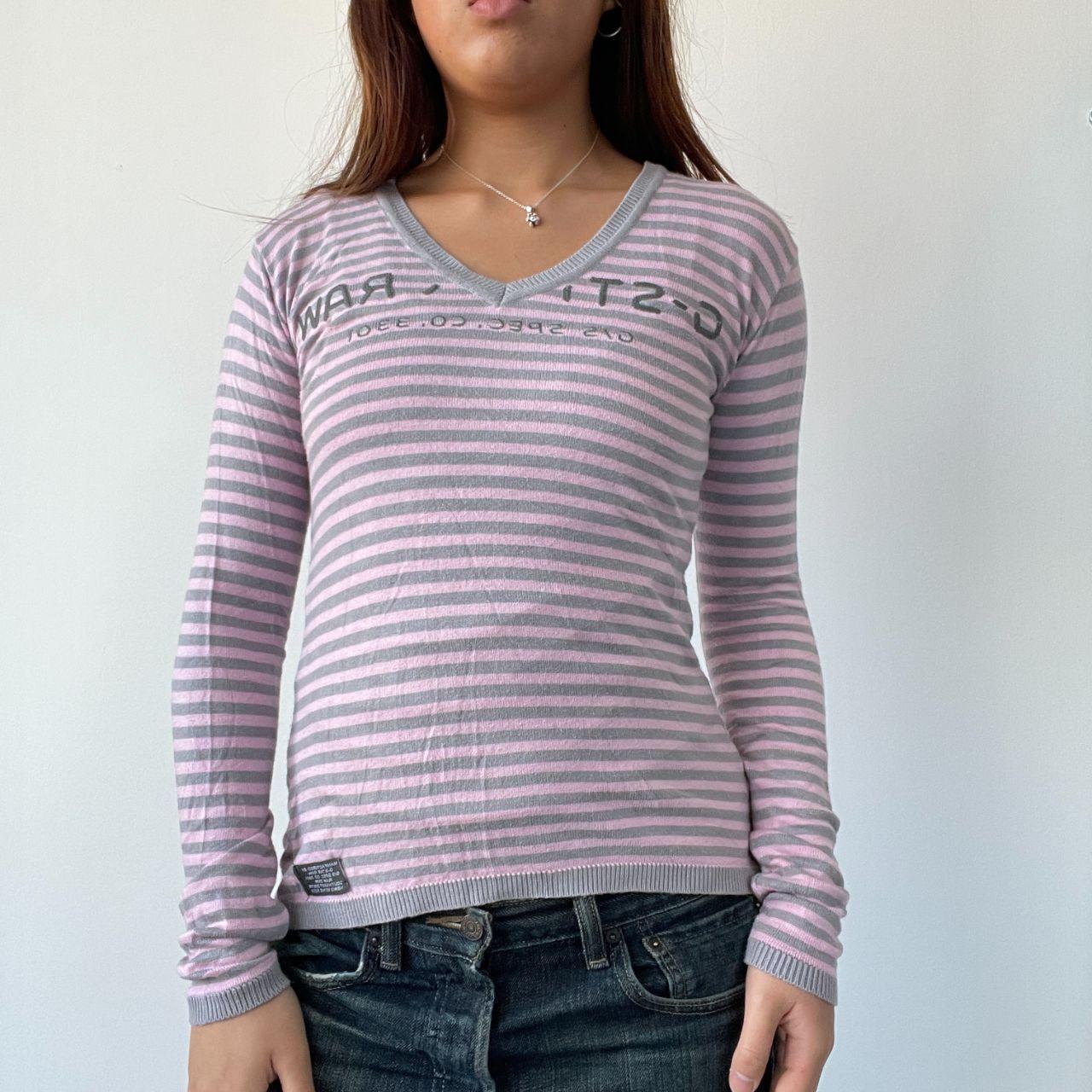 Pink Stripy G-Star Knitted Top