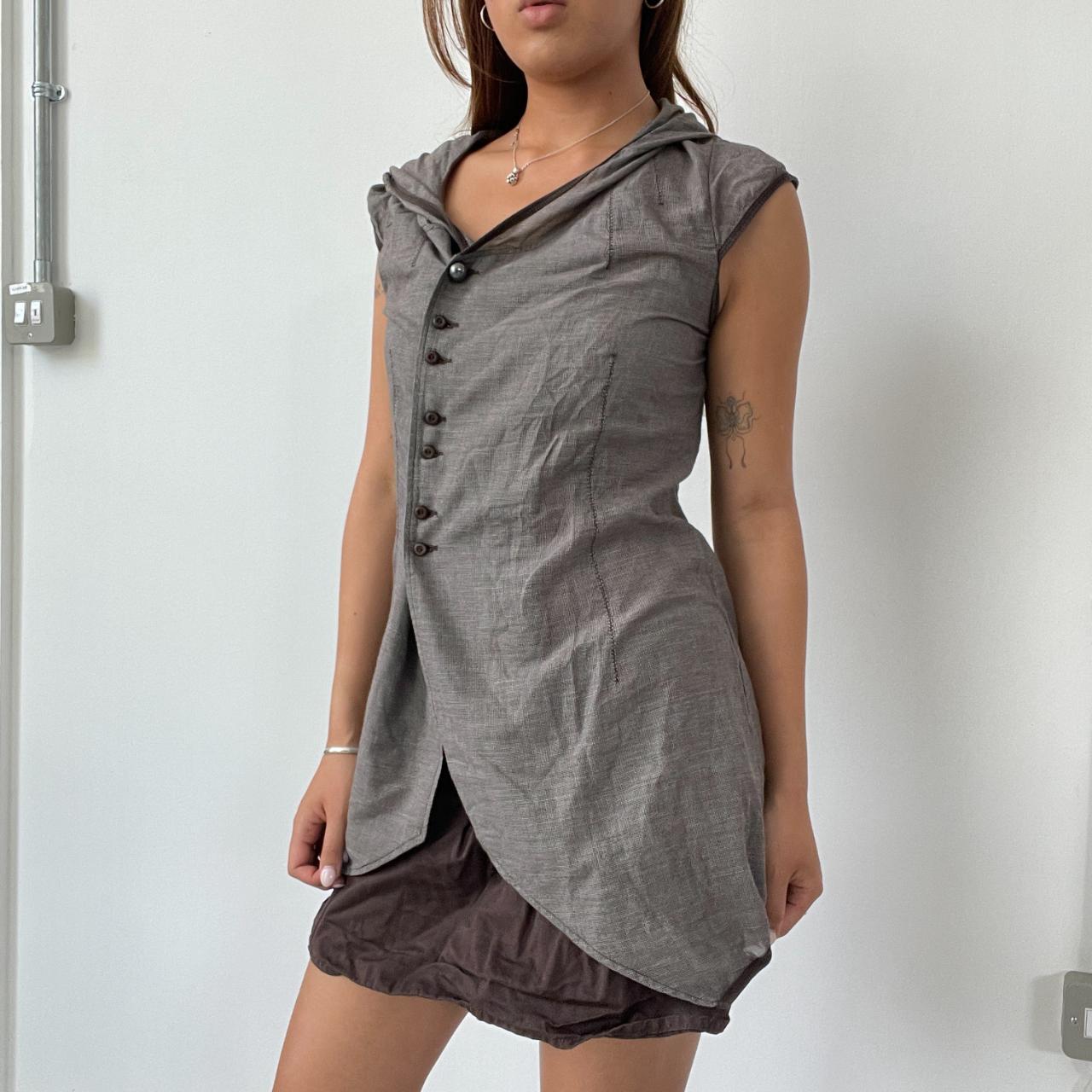 Cop Copine Brown Hooded Dress Top