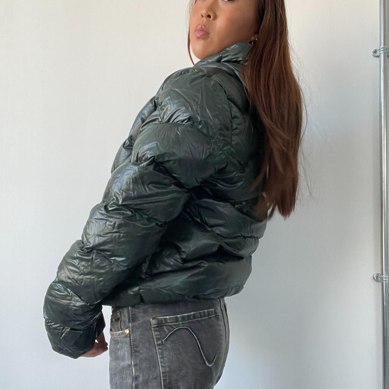 Green Shiny Puffer Jacket